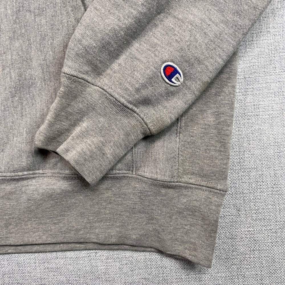 VTG Y2K Champion Reverse Weave Stevenson University Hoodie Men L Gray College - Picture 3 of 11